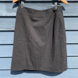 Akris For Bergdorf Goodman wool black pencil work skirt size 12